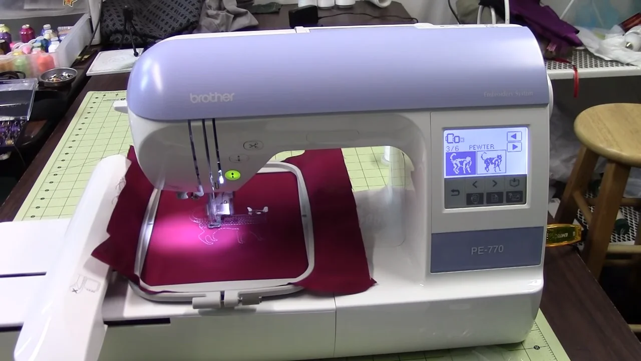 Brother Embroidery Machine PE770 with design