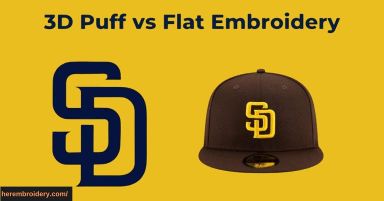 puffy foam embroidery vs flat