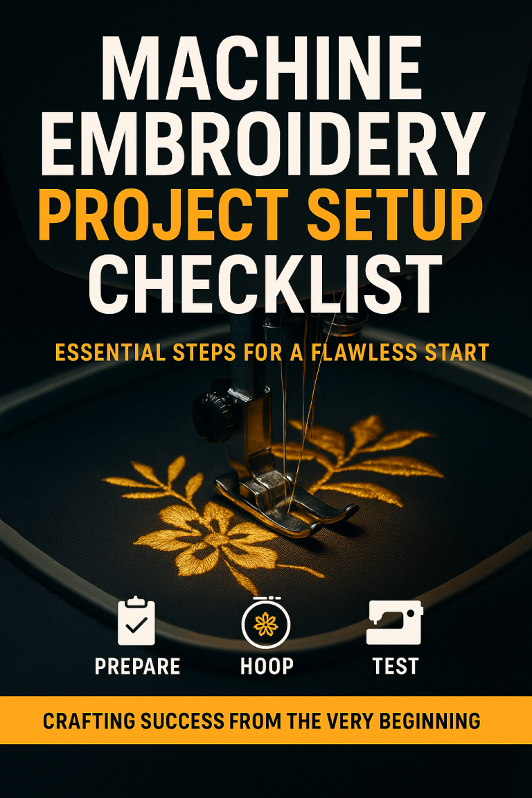 Machine Embroidery Project Setup Checklist