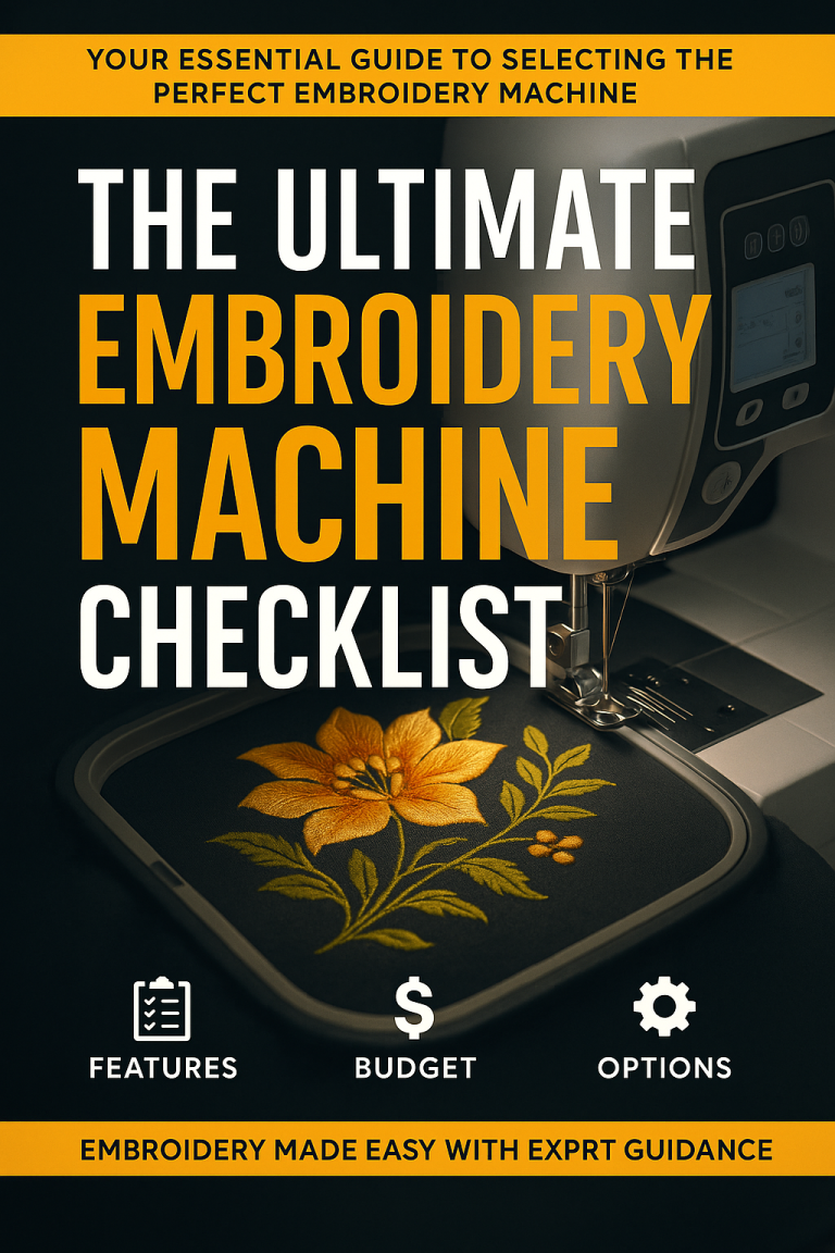 The Ultimate Embroidery Machine Checklist